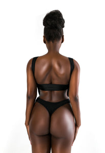 Black Cutout Swimsuit