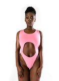 Pink Cutout Swimsuit